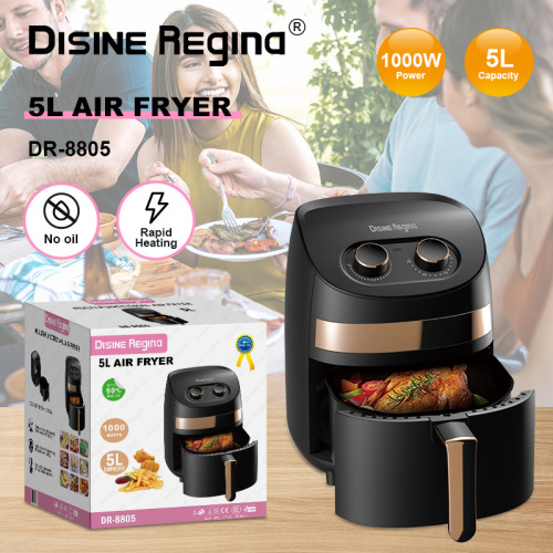 外贸出口 5L air fryer 空气炸锅机械式 电炸锅英文彩盒 跨境