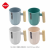 Aomo Washing Cup Drinking Cup Kid's Mug Wooden Handle Cup Crystal Glasses Two-Color Cups Plastic Thickened in Stock Wholesale
