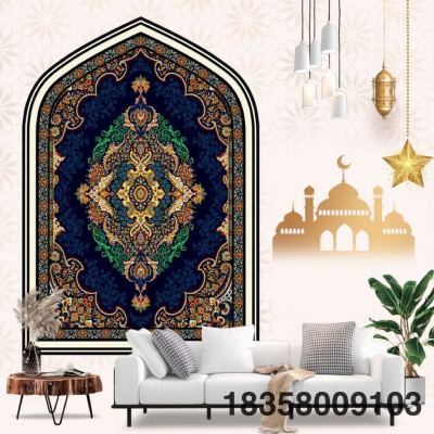 thickened shaped tassel living room floor mat european retro non-slip soft prayer mat bedroom floor mat worship blanket