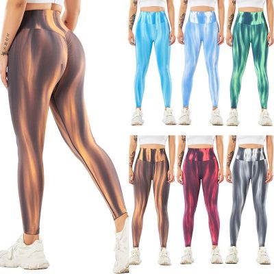 Autumn and Winter European and American Ins Popular Tie-Dye Skinny Workout Pants Seamless Yoga Clothes Shorts Fitness Trousers Yoga