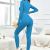 New Long-Sleeved Zipper Sports Suit Women's Workout Clothes Fitness Running Skinny Hip Raise Cropped Pants Yoga Suit