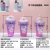 Cross-Border Factory Direct Supply Double Plastic Straw Cup Fashion Creative Space Bear Cartoon Ice Cup