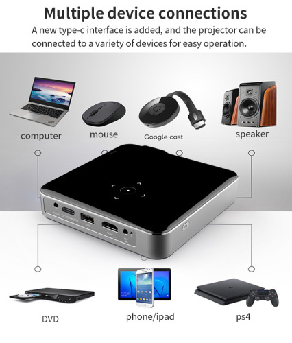 S280新款DLP智能高清投影仪家用迷你720p安卓跨境专享