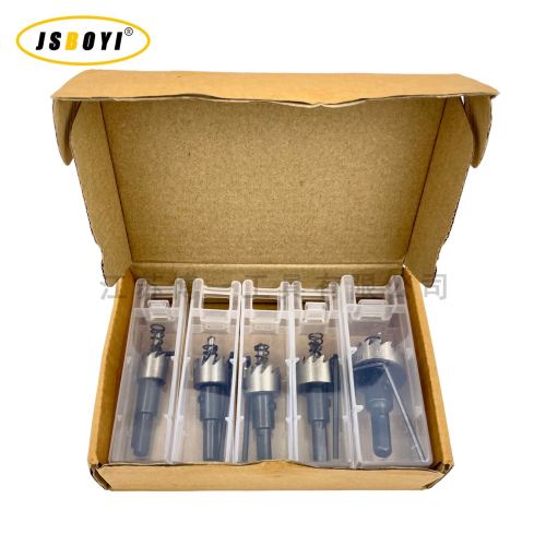 Hss高速钢镀钛开孔器 不锈钢开孔器 5pc套装 金属铁板铝板打孔器