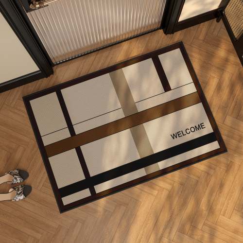 亚麻浴室防滑地垫吸水速干家用厕所淋浴房卫生间脚垫卫浴地毯定制