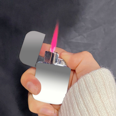 Gradient Flame Inflatable Windproof Lighter Ins Douyin Online Influencer Creative High Color Value for Boyfriend Cigarette Lighter