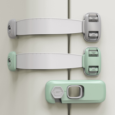Looktosee Children Safety Lock Double Snap-Fastener Multi-Function Refrigerator Drawer Lock Baby Cabinet Door Lock for Amazon