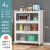 Kitchen Multi-Functional Multi-Layer Storage Rack Microwave Oven Place Bowls and Dishes Storage Dust Belt Door Storage Cabinet