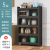 Kitchen Multi-Functional Multi-Layer Storage Rack Microwave Oven Place Bowls and Dishes Storage Dust Belt Door Storage Cabinet
