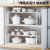 Kitchen Layered Storage Rack Cabinet Retractable Multi-Functional Countertop Partition Shelf Cabinet Bowl Dish Storage Rack