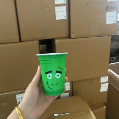 Factory Customized Household Disposable Plastic Cup Color Cup Transparent Pp Drink Cup Supermarket Catering Airplane Cup