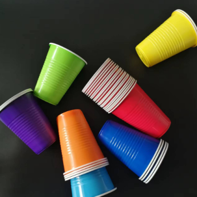 Pp Two-Color Cups 200ml Thick Drinking Water Cup Color Party Wholesale Disposable Cup Specifications Complete