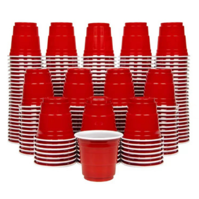 Factory Direct Sales Two-Color Cups 200ml Thick Drinking Water Cup Color Party Game Cup Wholesale Disposable Cup