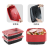 Export American Takeaway Packing Box Red and Black Fast Food Box Disposable Lunch Box Pp Plastic Lunch Box