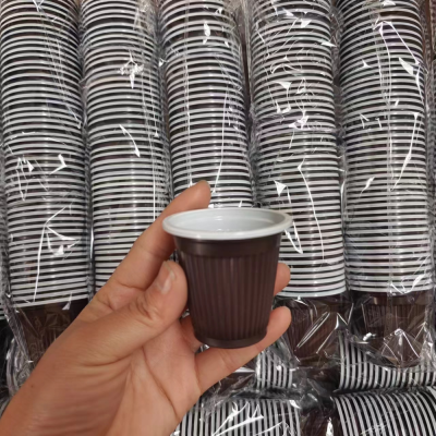 Wholesale Disposable Dipping Cup Trial Cup Double Color Cup, Coffee Cup Beverage Cup Pp Cup, Wholesale in Large Quantities