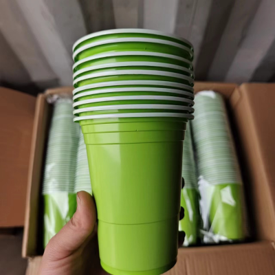 Factory Wholesale Color Plastic Cup Disposable Two-Color Plastic Cup Ps Table Tennis Cup Party Two-Color Cups