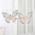 Vintage Butterfly Headdress Mori Fairy Beautiful a Pair of Hairclips Han Elements Long Streamer Barrettes Lolita Hair Accessories Grass Color Side Clip