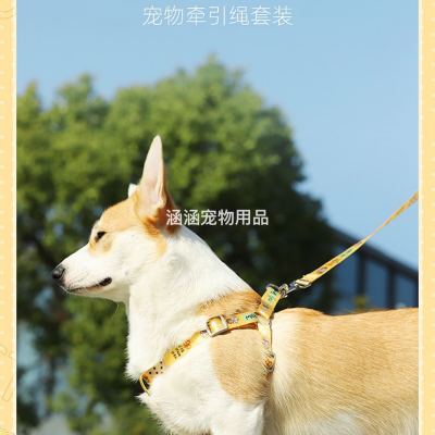 Dog Hand Holding Rope Dog Rope Dog Leash Small Dog Cat Puppy out Adjustable Chest Strap Internet Celebrity Chain