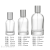 In Stock Wholesale Perfume Bottle Glass 50ml Bayonet Transparent Glass Jar Fire Extinguisher Bottles with Lid