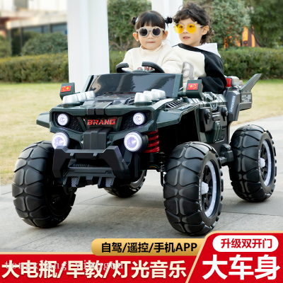 New Children's Electric Car Four-Wheel off-Road Car Remote Control Toy Car Can Sit Boys and Girls 1-6 Years Old Baby