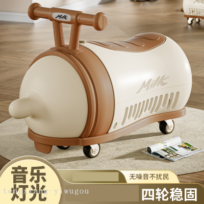 Balance Bike (for Kids) Four-Wheel Scooter No Pedal 1-4 Years Old Can Sit Toddler Swing Car Children's Toy Luge