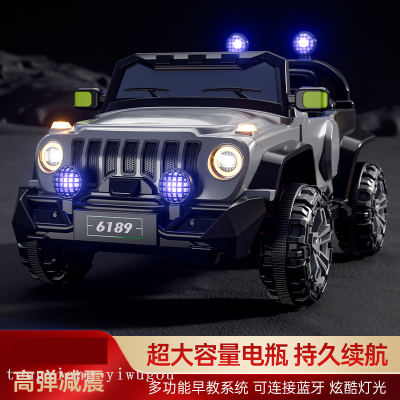 Children's Electric Car Four-Wheel Remote-Control Automobile Seated Boys and Girls Rechargeable off-Road Four-Wheel Drive Baby Net Red Toy Car