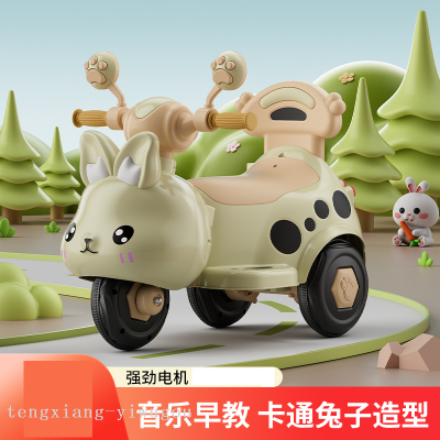 New Electric Motorcycle Music Light Children's Toy Car Tricycle Boy and Girl Baby Novelty Toy Car