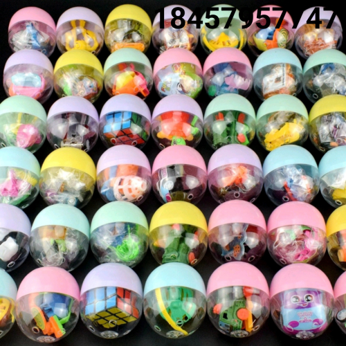 47 * 55mm macaron color twisted egg ball 2 yuan coin-operated funny egg oval gashapon machine racket music stall hot sale