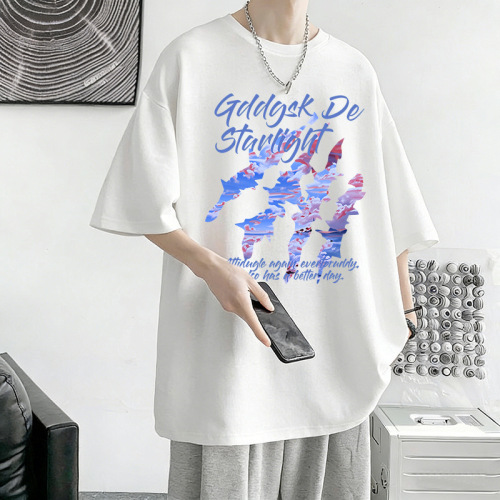 short-sleeved t-shirt men‘s 2026 new summer high-grade ruan handsome style menswear clothing boys top heavy half sleeve