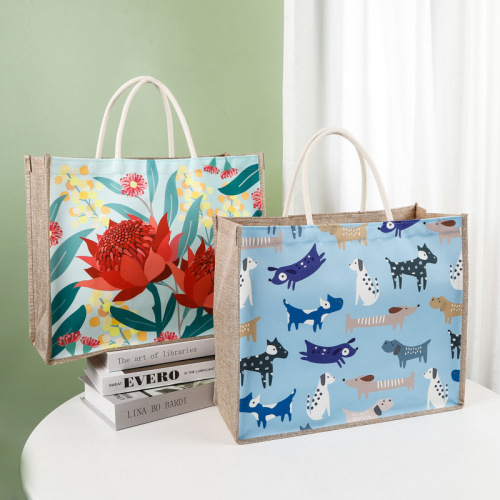 现货无印黄麻布袋定制广告复古亚麻袋手绘购物礼品袋定做印刷logo