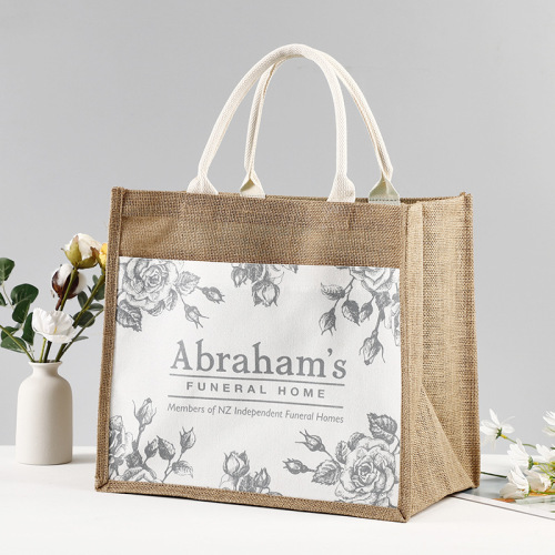 DIY涂鸦麻布袋定制手绘图案黄亚麻购物袋定做跨境图案muji麻布袋