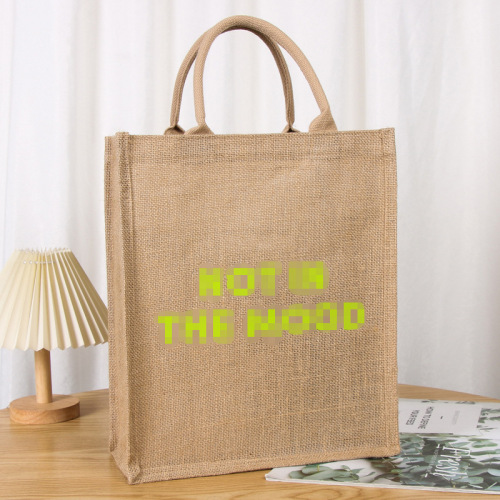 手提麻布袋批发无印良品黄麻袋亚麻布袋手提袋麻布包制定可印logo