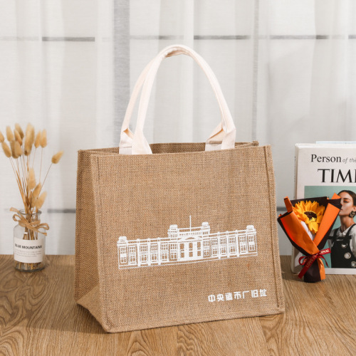 复古麻布袋定制广告购物黄麻袋礼品收纳亚麻袋棉麻手提袋印刷logo