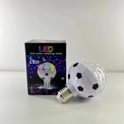 Led Small Magic Ball E27 Screw Football Light Voice Control Ambience Light RGB Colorful Rotating Starry Sky Cover Magic Ball Light