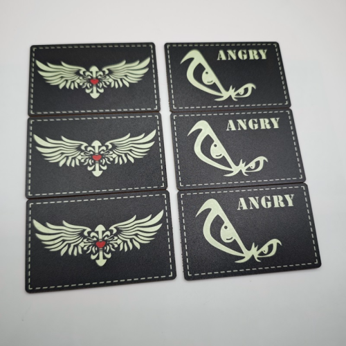 pvc armband velcro heart wings luminous reflective morale medal cross-border supply can be customized with pictures and samples