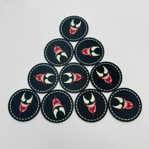 pvc armband velcro venom luminous reflective morale medal can be customized with pictures and samples