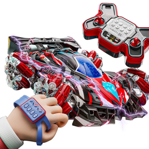 2.4ghz Gesture Control Remote Control Stunt Car Watch Drift Smoke Spray Car Toy 4wd Rc Car With Light Music