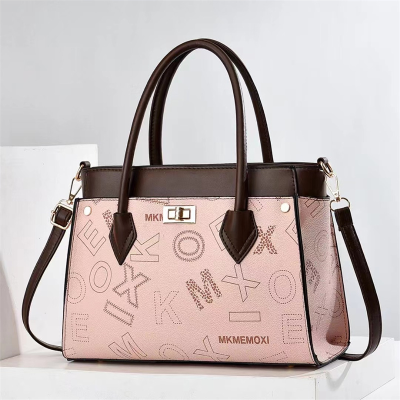 Cross-Border Wholesale Fashion Stitching Trendy Women's Bag New Portable Messenger Bag One Piece Dropshipping 17728