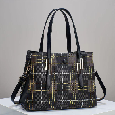 New Cross-Border Classic Checkered Trendy Women's Bags Wholesale Commuter Hand-Carrying Bag One Piece Dropshipping 17856