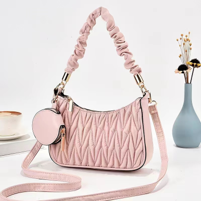 Korean Style Pleated Fashion Underarm Bag Wholesale Commuter Exquisite Trendy Women's Bags One Piece Dropshipping 18647