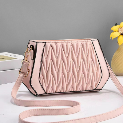 Korean Style Pleated Personalized Messenger Bag Wholesale Versatile Commuter Trendy Women's Bag One-Piece Delivery 18656