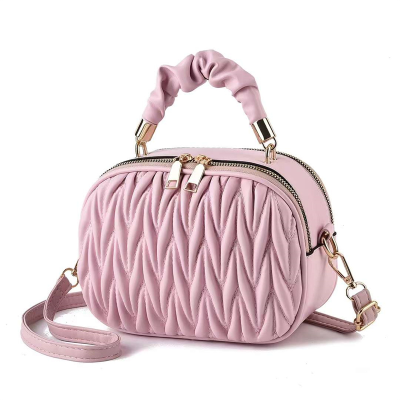 New Pleated Portable Messenger Bag Wholesale Retro Cross-Border Trendy Women's Bags One Piece Dropshipping 18832