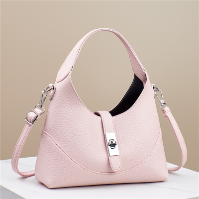 factory wholesale 2024 women's fashion trendy bags solid color lock shoulder crossbady handbag 20001