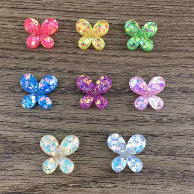 Shiny Butterfly Sequins Resin Accessories Diamond Cut Surface DIY Cream Glue Phone Case Ring Hairpin Ornament Accessories