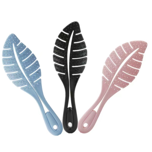 leaf comb hollow out big curved vent comb girl long hair fluffy shape comb hair curling comb tangle teezer massage comb factory
