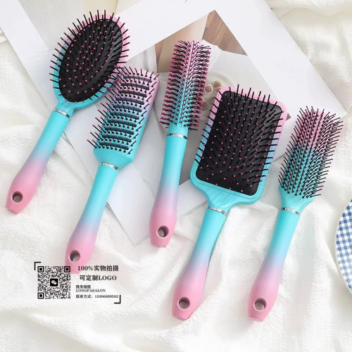 new comb girl ms. long hair home wholesale cute gradient color straight hair comb girl heart anti-static