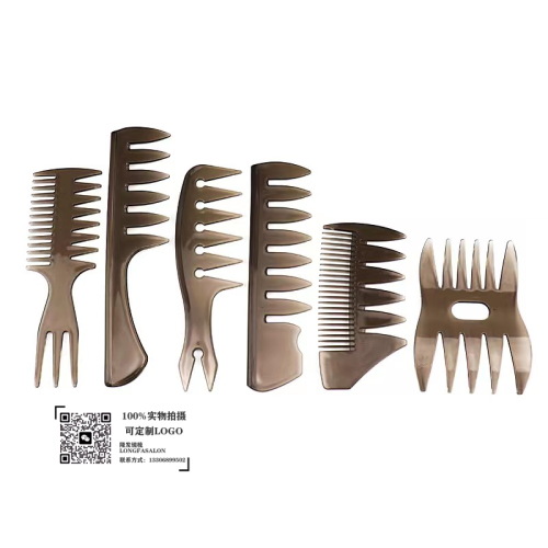 factory wholesale cross-border e-commerce oil head six-piece men‘s style oil head comb tangle teezer hairdressing comb new