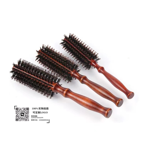 factory direct sales pig bristle hair comb household for women only blowing to make hair style inner bule hair curling comb hairdressing comb cylinder round brush