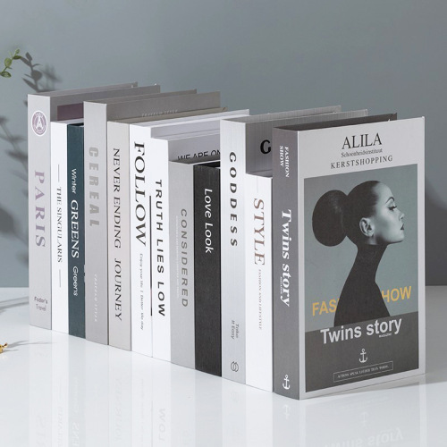 简约现代北欧风格假书仿真书装饰品道具摆设模型创意客厅书柜摆件