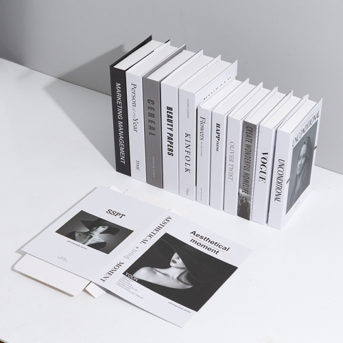 折叠跨境假书现代简约英文装饰书摆件样板间装饰仿真书北欧道具书